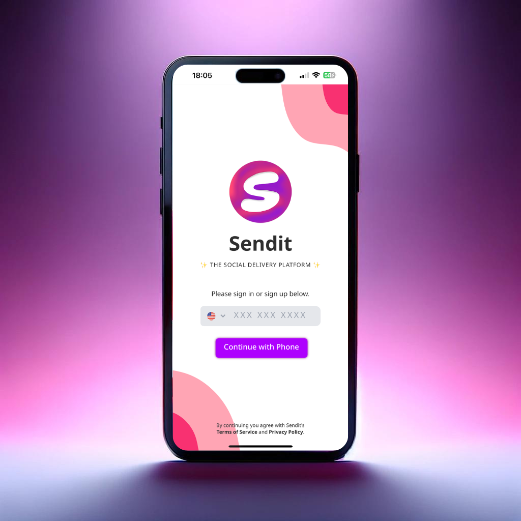 Sendit signup